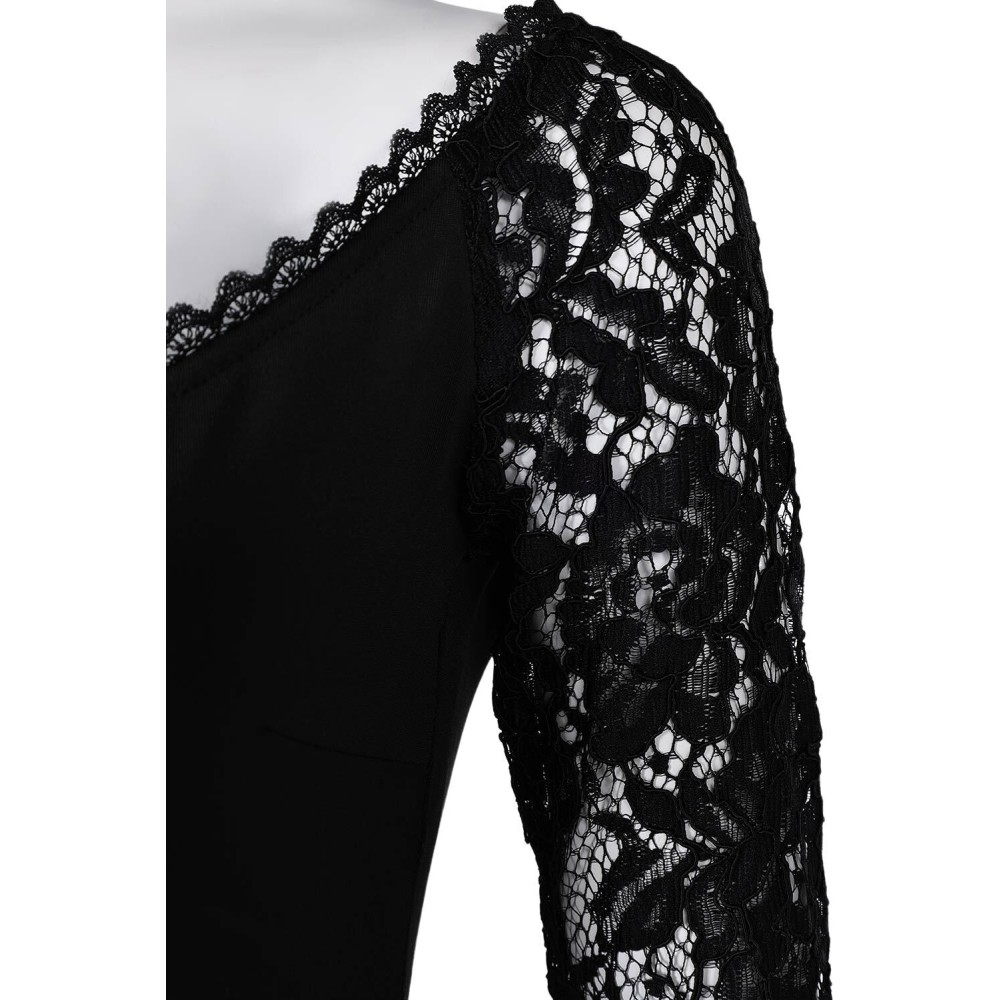 Lisa Frankenstein 2024 Misty Long Sleeve A Line Short Lace Dress Suit Cosplay Costume Halloween Carnival Outfit