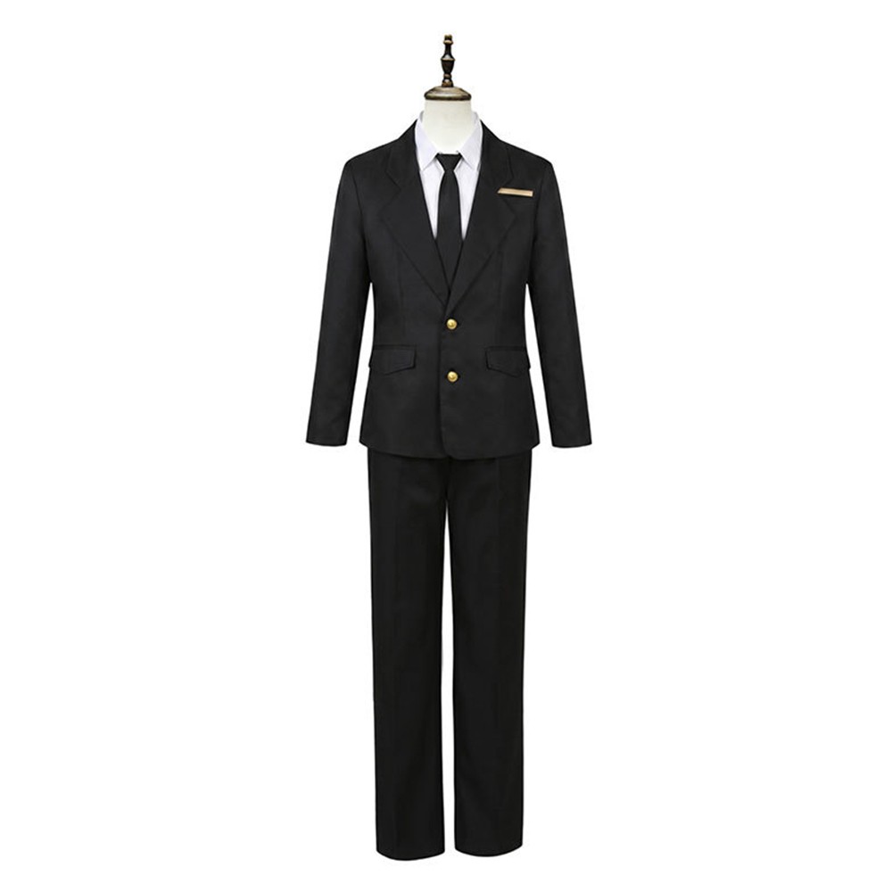 Limbus Company Rien Black Suit Cosplay Costume Halloween Carnival