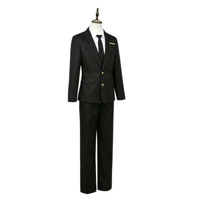 Limbus Company Rien Black Suit Cosplay Costume Halloween Carnival