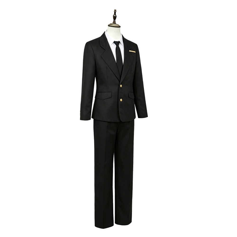 Limbus Company Rien Black Suit Cosplay Costume Halloween Carnival