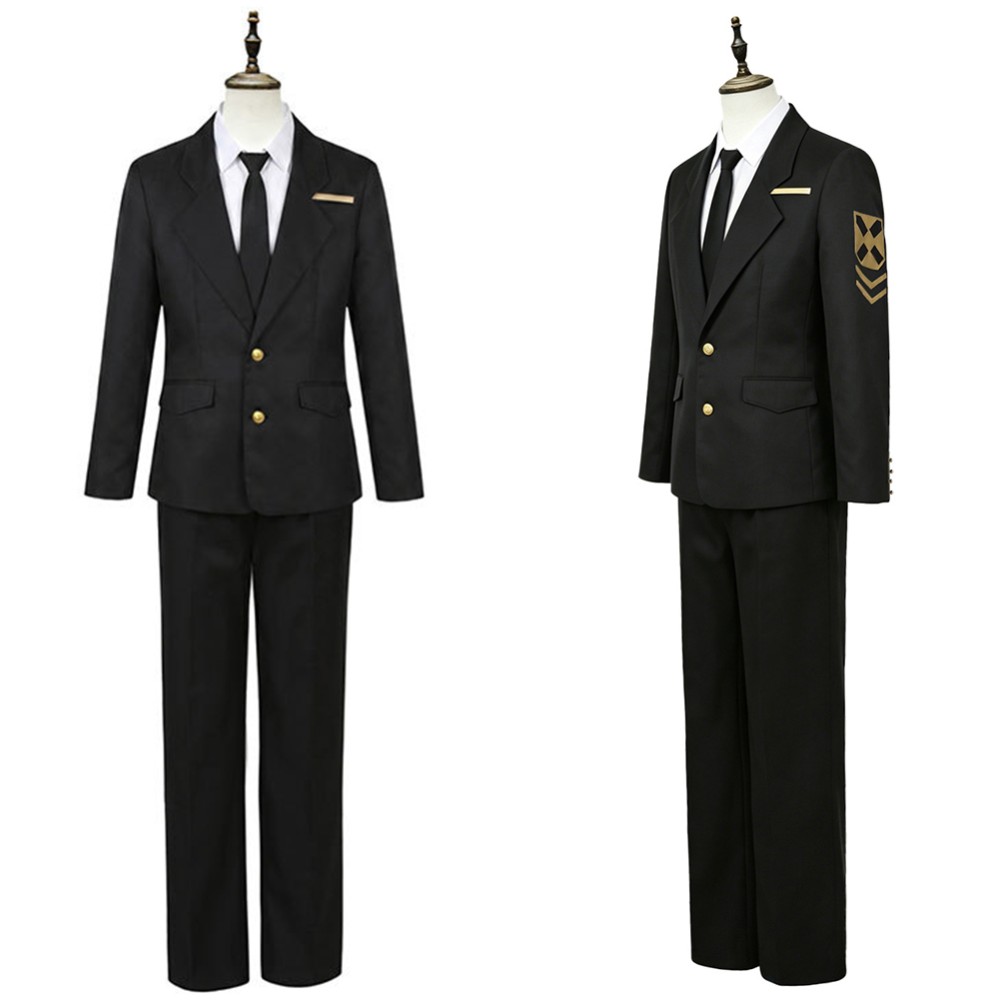 Limbus Company Rien Black Suit Cosplay Costume Halloween Carnival