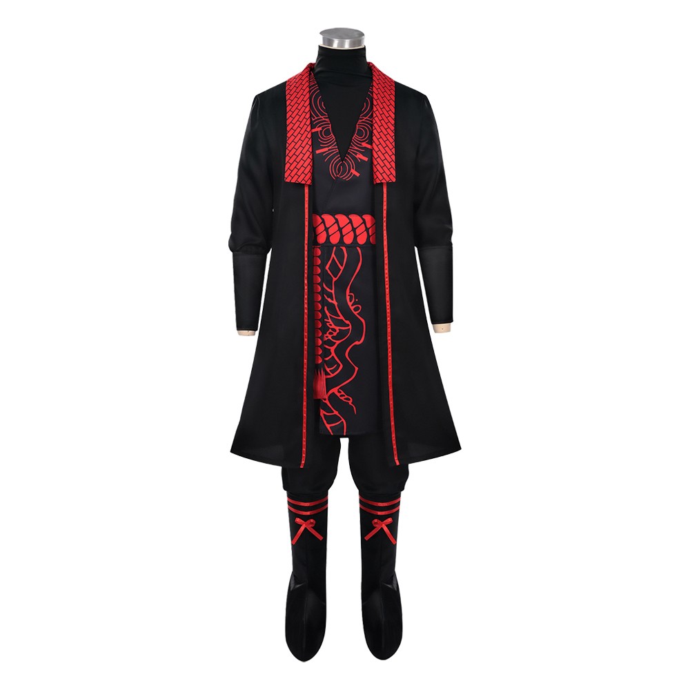 Limbus Company Jia Qiu Black Suit Cosplay Costume Halloween Carnival Outfit
