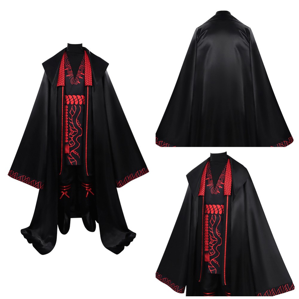 Limbus Company Jia Qiu Black Suit Cosplay Costume Halloween Carnival Outfit