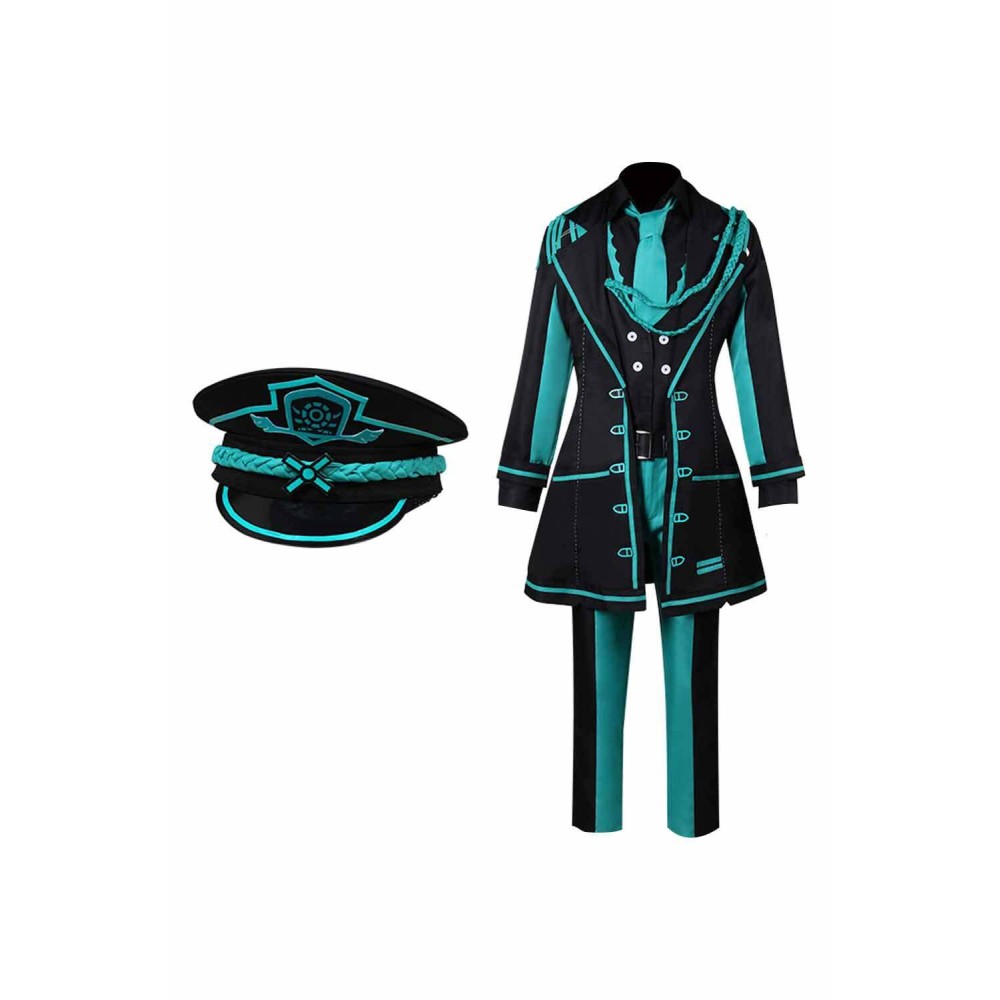 Limbus Company Ishmael Women Green Uniform With Hat Suit Cosplay Costume Halloween Carnival Outfit