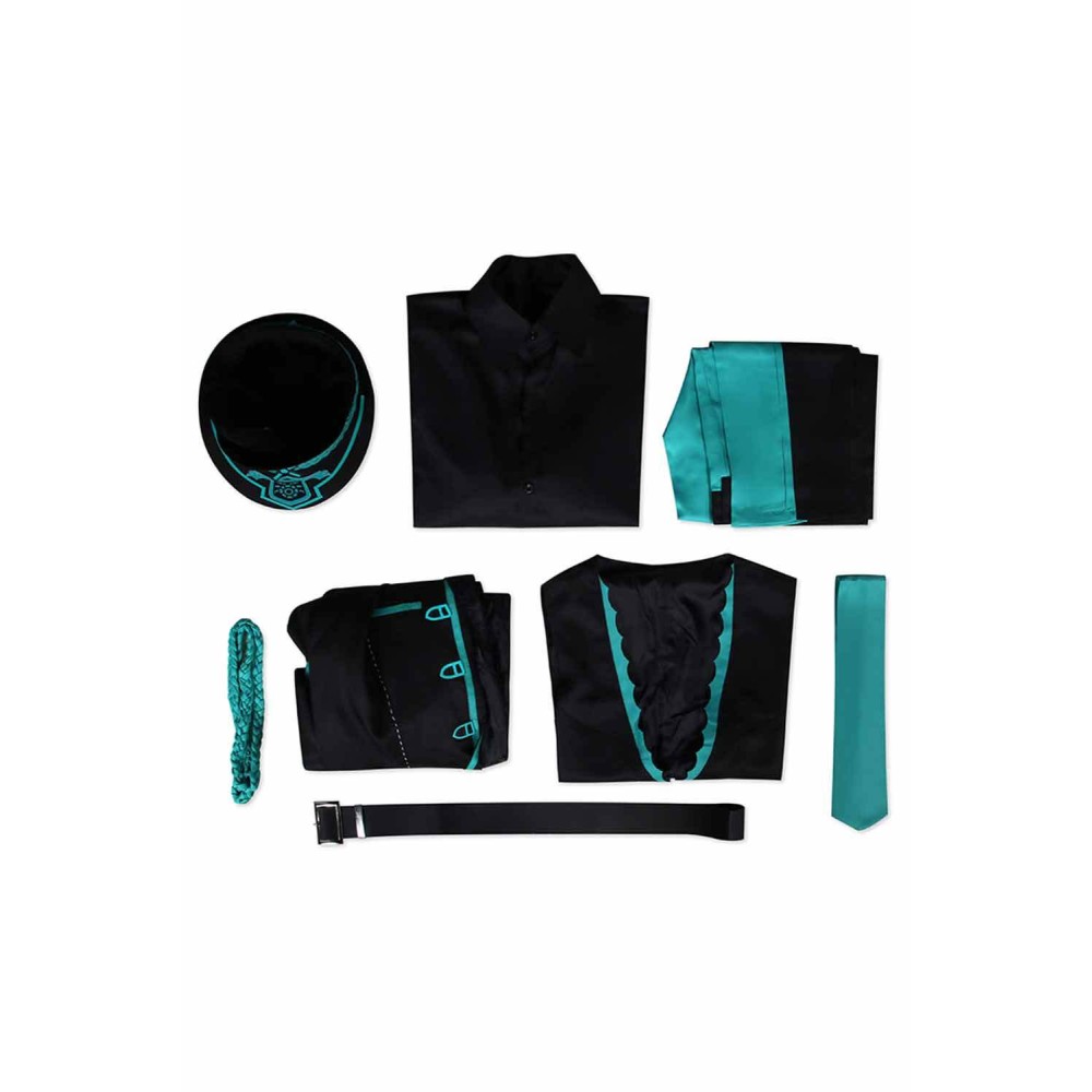 Limbus Company Ishmael Women Green Uniform With Hat Suit Cosplay Costume Halloween Carnival Outfit