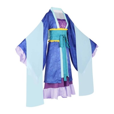 Lihua Blue Dress Cosplay Costume Halloween Carnival Outfit