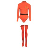 Lethal Company Women Tights Jumpsuit Suit Cosplay Costume Halloween Carnival Outfit