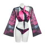 League of Legends Jinx Swimsuit Cosplay Costume Halloween Carnival Outfit