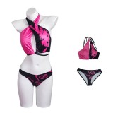 League of Legends Jinx Swimsuit Cosplay Costume Halloween Carnival Outfit