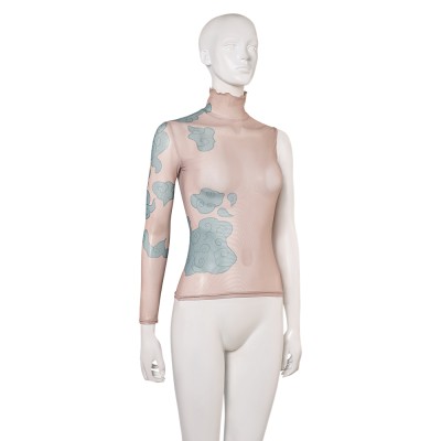 League of Legends Jinx Blue Tatto Printed Top Cosplay Costume Halloween Carnival Outfit