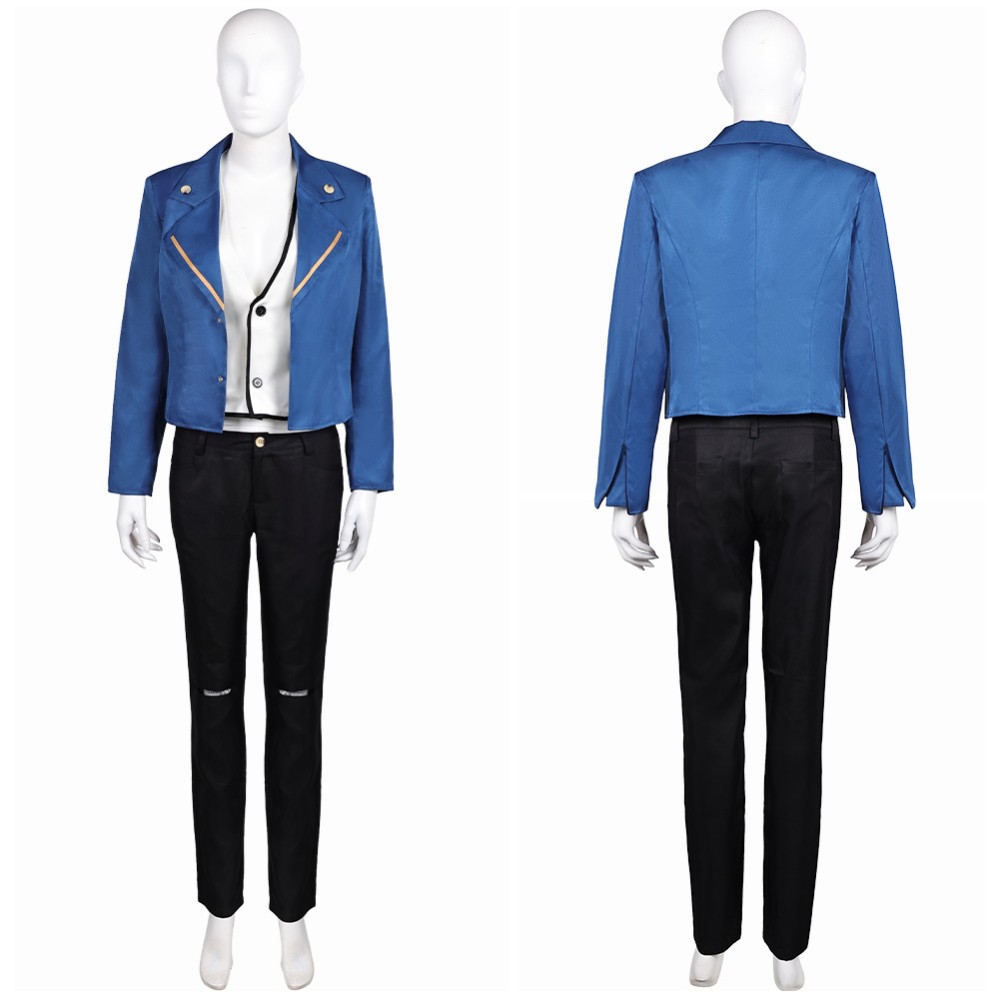 LAZARUS (2025) Christine Women Blue Suit Set Party Cosplay Costume Halloween Carnival