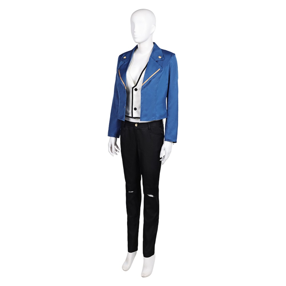 LAZARUS (2025) Christine Women Blue Suit Set Party Cosplay Costume Halloween Carnival