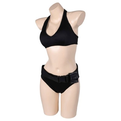 Lara Croft Tomb Raider: The Cradle of Life Lara Croft Black Bikini Set Swimsuit Suit Cosplay Costume Halloween Carnival Outfit