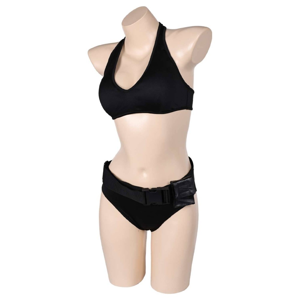 Lara Croft Tomb Raider: The Cradle of Life Lara Croft Black Bikini Set Swimsuit Suit Cosplay Costume Halloween Carnival Outfit