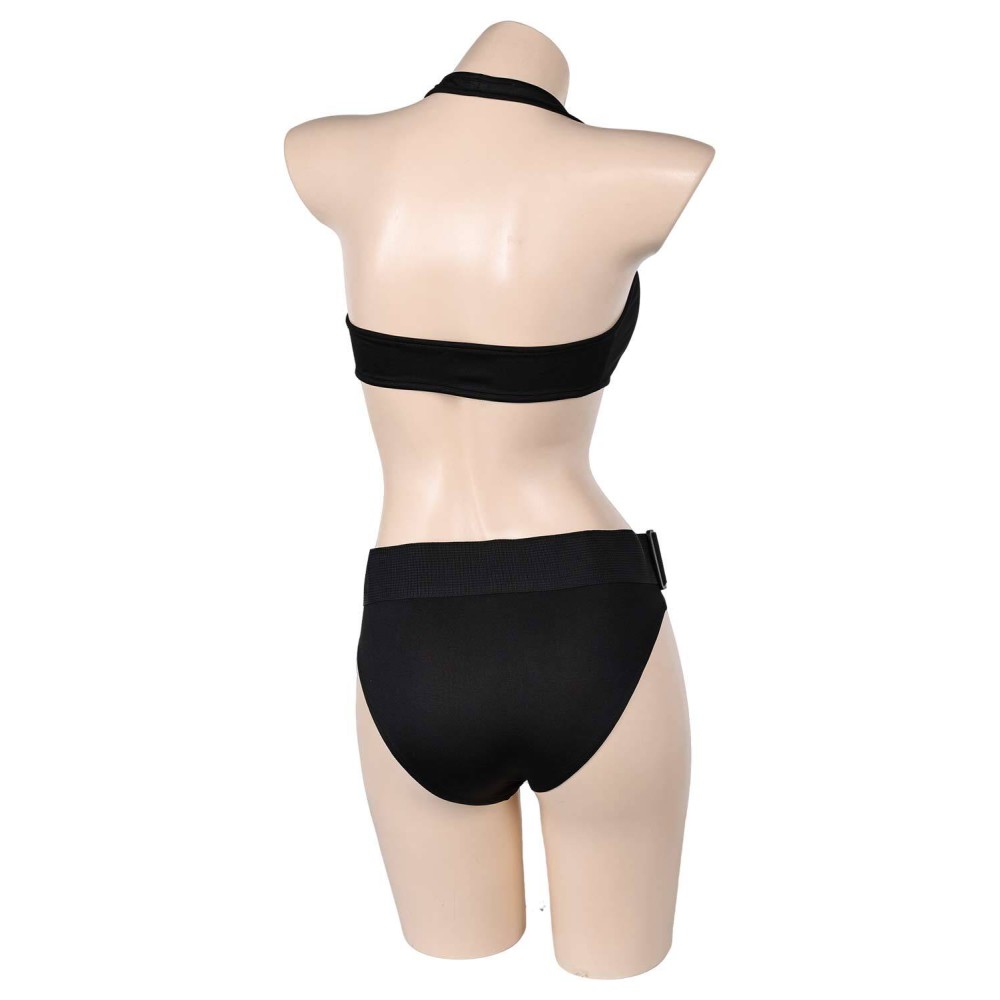 Lara Croft Tomb Raider: The Cradle of Life Lara Croft Black Bikini Set Swimsuit Suit Cosplay Costume Halloween Carnival Outfit