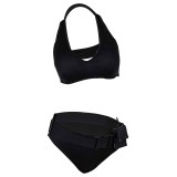 Lara Croft Tomb Raider: The Cradle of Life Lara Croft Black Bikini Set Swimsuit Suit Cosplay Costume Halloween Carnival Outfit