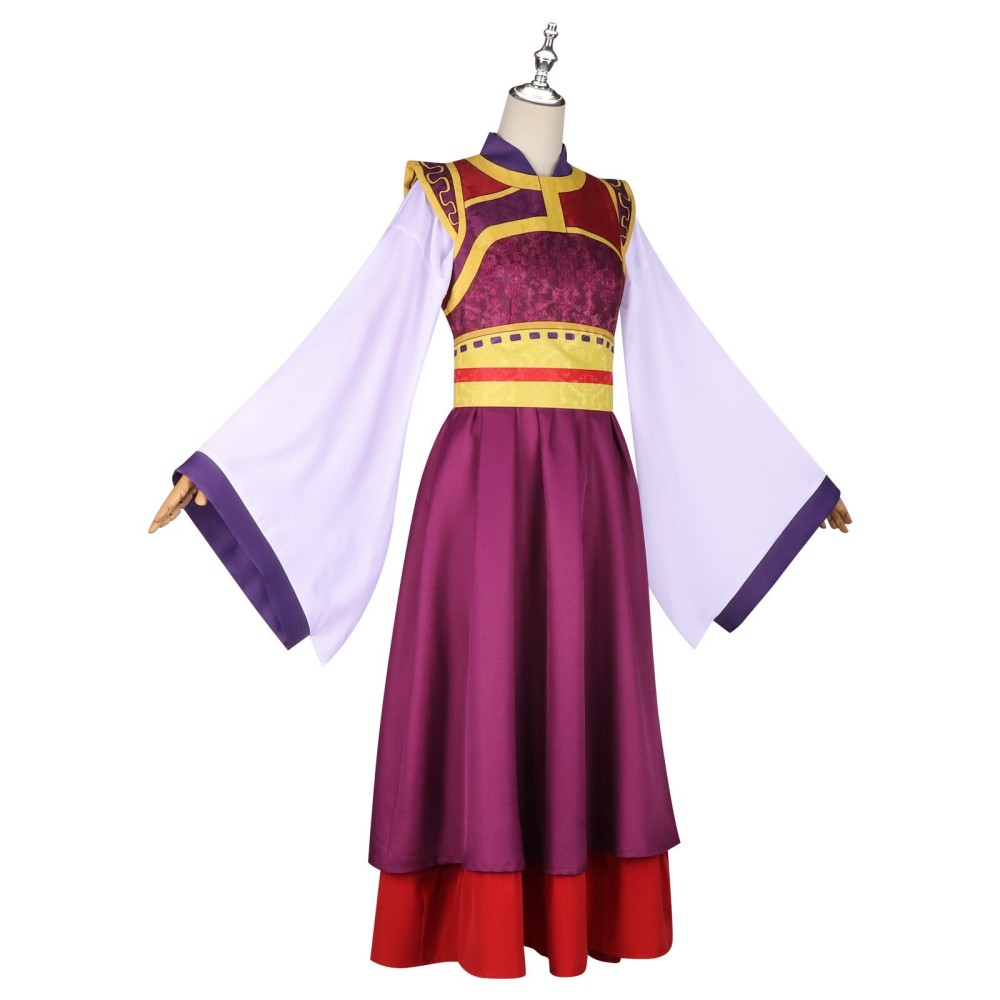Lady Loulan Woman Purple Hanfu Party Cosplay Costume Halloween Carnival Outfit