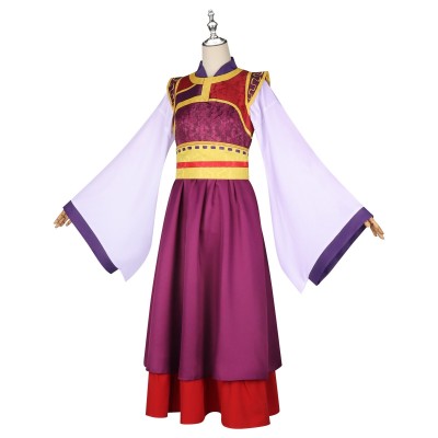 Lady Loulan Woman Purple Hanfu Party Cosplay Costume Halloween Carnival Outfit