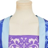 Lady Lihua Blue Printed Hanfu Party Cosplay Costume Halloween Carnival Outfit