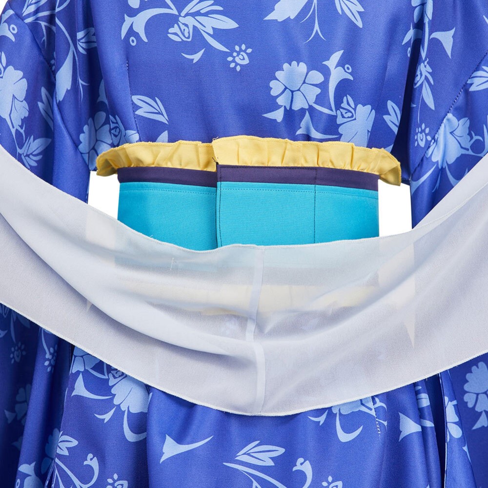 Lady Lihua Blue Printed Hanfu Party Cosplay Costume Halloween Carnival Outfit