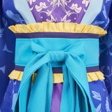 Lady Lihua Blue Printed Hanfu Party Cosplay Costume Halloween Carnival Outfit