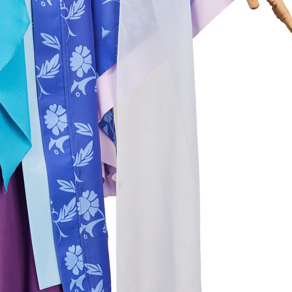 Lady Lihua Blue Printed Hanfu Party Cosplay Costume Halloween Carnival Outfit