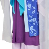 Lady Lihua Blue Printed Hanfu Party Cosplay Costume Halloween Carnival Outfit