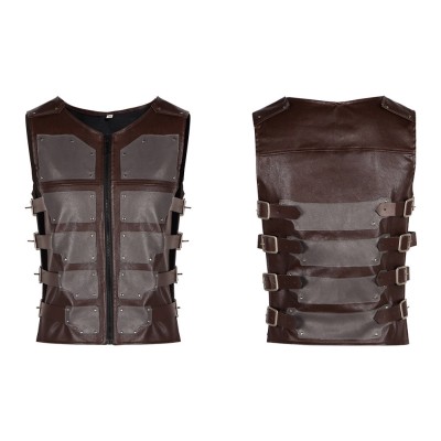Kraven the Hunter Kraven Leather Vest Cosplay Costume Halloween Carnival Outfit