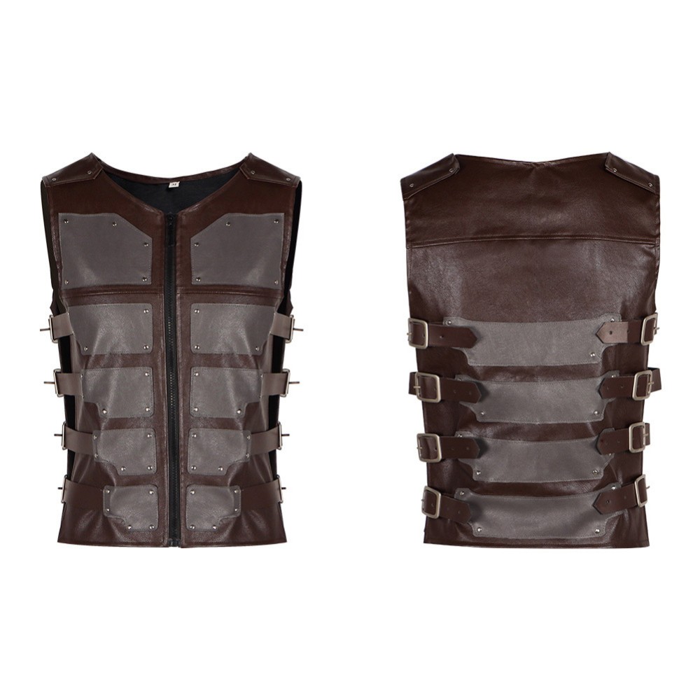 Kraven the Hunter Kraven Leather Vest Cosplay Costume Halloween Carnival Outfit