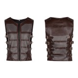 Kraven the Hunter Kraven Leather Vest Cosplay Costume Halloween Carnival Outfit