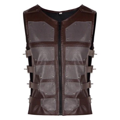 Kraven the Hunter Kraven Leather Vest Cosplay Costume Halloween Carnival Outfit
