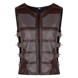 Kraven the Hunter Kraven Leather Vest Cosplay Costume Halloween Carnival Outfit