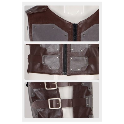 Kraven the Hunter Kraven Leather Vest Cosplay Costume Halloween Carnival Outfit