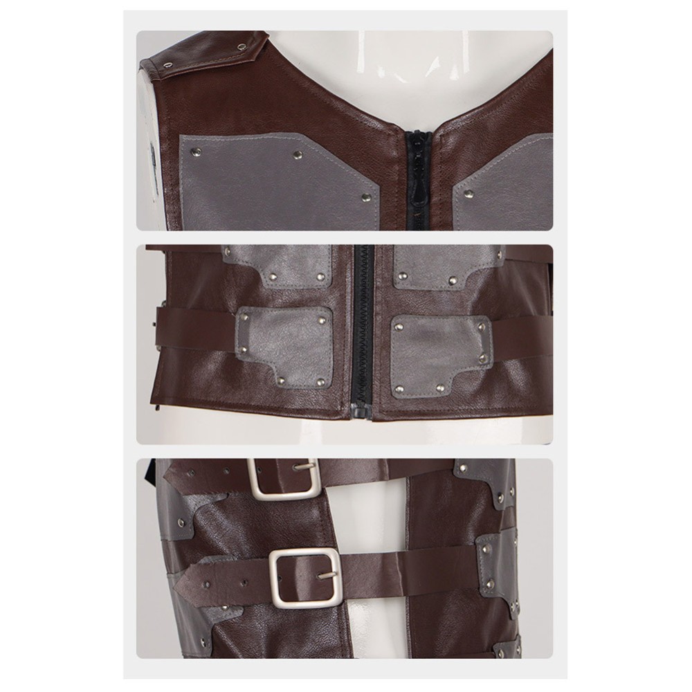 Kraven the Hunter Kraven Leather Vest Cosplay Costume Halloween Carnival Outfit