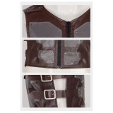 Kraven the Hunter Kraven Leather Vest Cosplay Costume Halloween Carnival Outfit