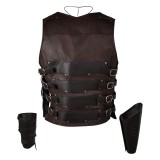 Kraven the Hunter Kraven Black Vest Gloves Cosplay Costume Halloween Carnival Outfit
