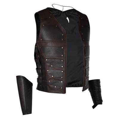 Kraven the Hunter Kraven Black Vest Gloves Cosplay Costume Halloween Carnival Outfit