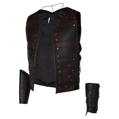 Kraven the Hunter Kraven Black Vest Gloves Cosplay Costume Halloween Carnival Outfit