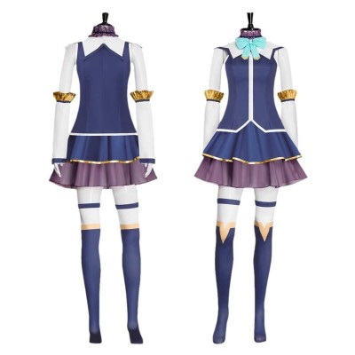 KonoSuba: God‘s Blessing on This Wonderful World! Aqua Women Blue Dress Cosplay Costume Halloween Carnival
