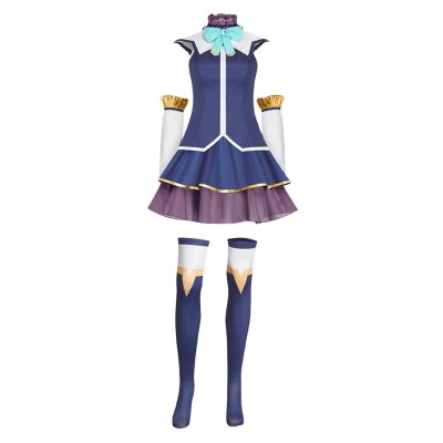 KonoSuba: God‘s Blessing on This Wonderful World! Aqua Women Blue Dress Cosplay Costume Halloween Carnival