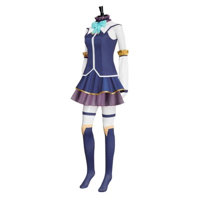 KonoSuba: God‘s Blessing on This Wonderful World! Aqua Women Blue Dress Cosplay Costume Halloween Carnival