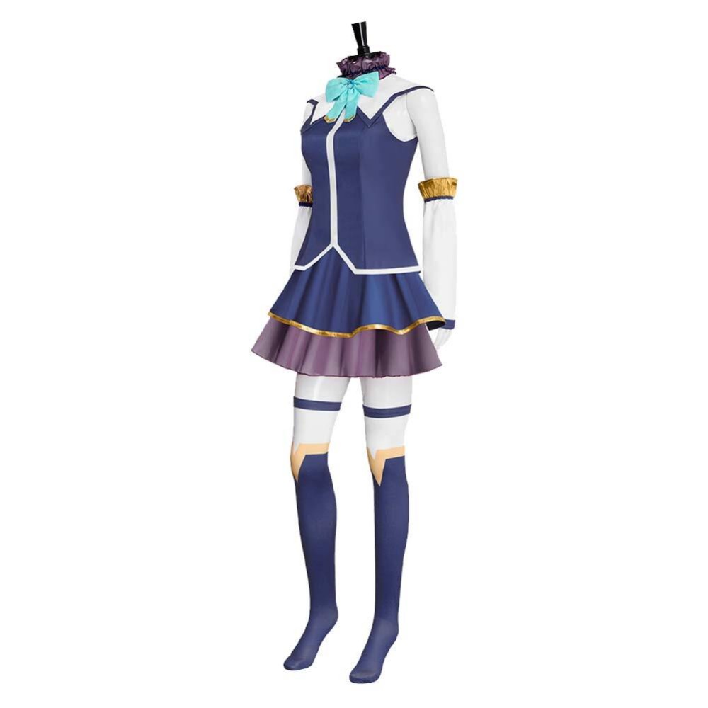 KonoSuba: God‘s Blessing on This Wonderful World! Aqua Women Blue Dress Cosplay Costume Halloween Carnival