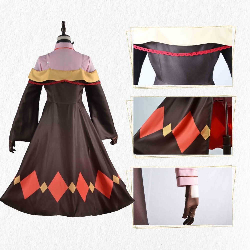 Kono Subarashii Sekai Ni Bakuen Wo - Megumin Party Suit Cosplay Costume Halloween Carnival Outfit