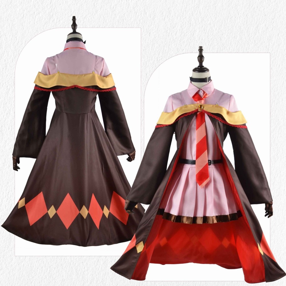 Kono Subarashii Sekai Ni Bakuen Wo - Megumin Party Suit Cosplay Costume Halloween Carnival Outfit