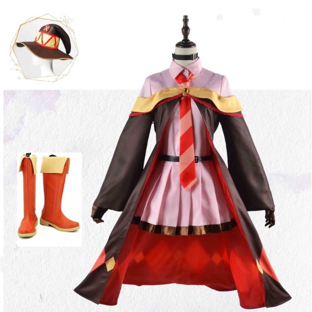 Kono Subarashii Sekai Ni Bakuen Wo - Megumin Party Suit Cosplay Costume Halloween Carnival Outfit
