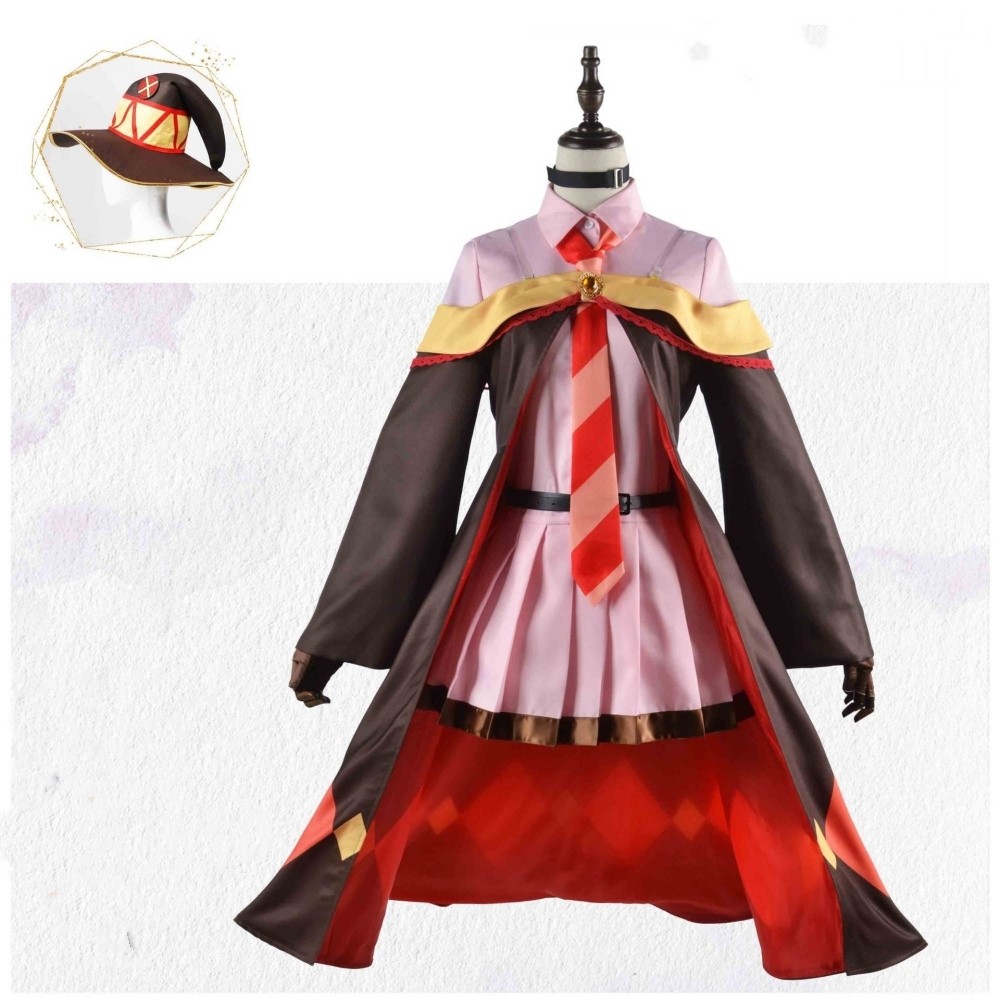 Kono Subarashii Sekai Ni Bakuen Wo - Megumin Party Suit Cosplay Costume Halloween Carnival Outfit