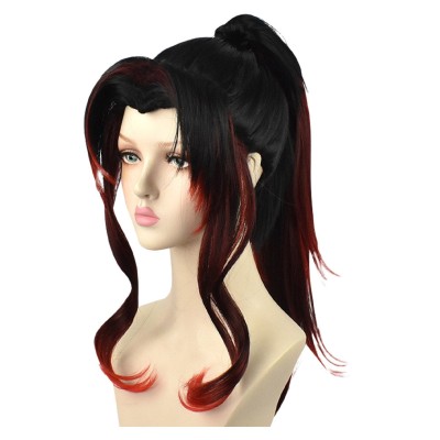 Kokushibo/Tsugikuni Yoriichi Wig Heat Resistant Synthetic Hair Props Cosplay Costume Halloween Carnival