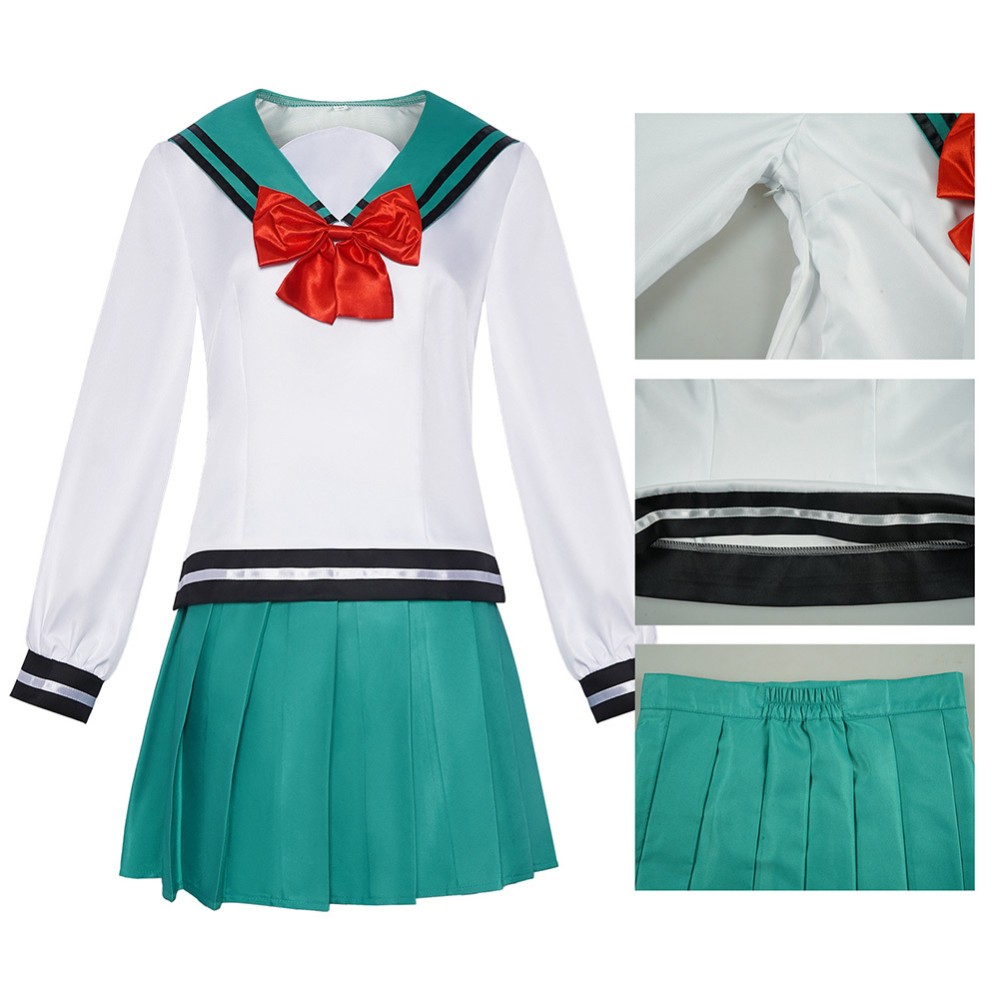 Kokomi Teruhashi Women School Uniform Cosplay Costume Halloween Carnival