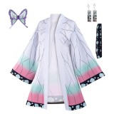 Kochou Shinobu Cloak Earings Belt Suit Cosplay Costume Halloween Carnival Outfit