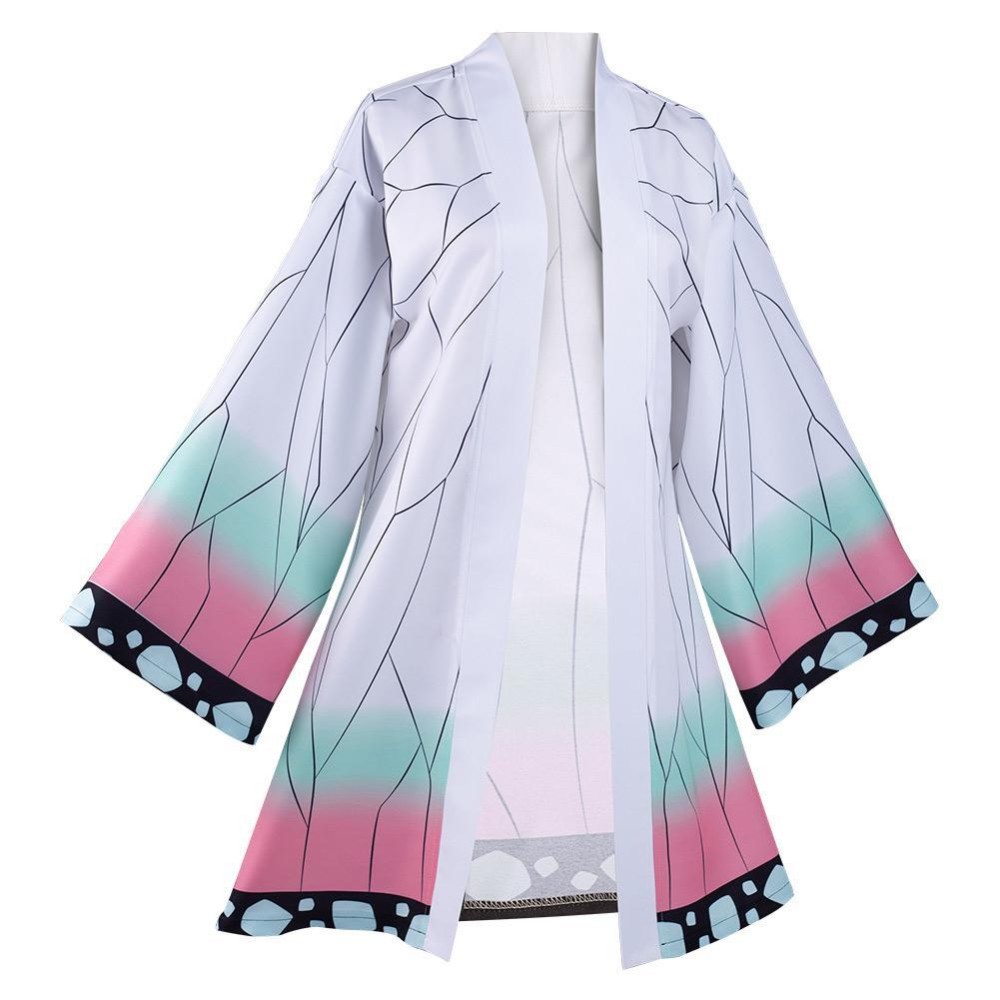 Kochou Shinobu Cloak Earings Belt Suit Cosplay Costume Halloween Carnival Outfit